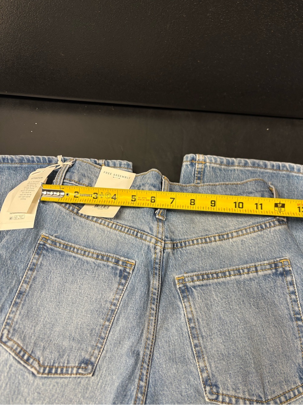 ree Assembly Women's Size 0 Flare Jeans Medium Wash High Rise Blue Jeans NWT - Picture 11 of 11